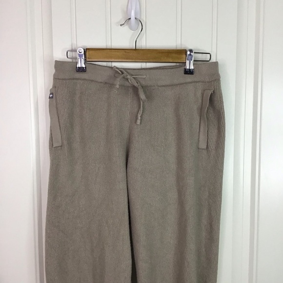 Figs Loungewear Ribbed Knit Pants in Latte Size Small. - Picture 3 of 10